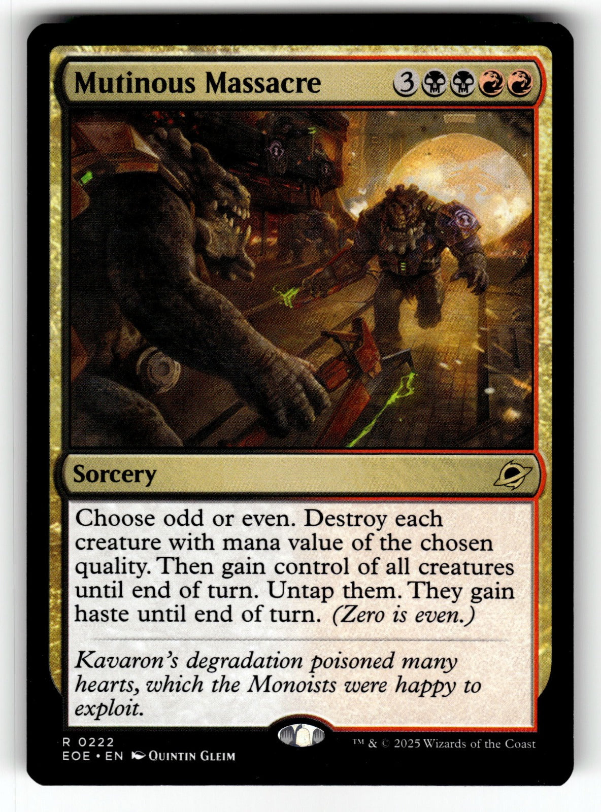 Mutinous Massacre – 222 EOE: Edge of Eternities R NM