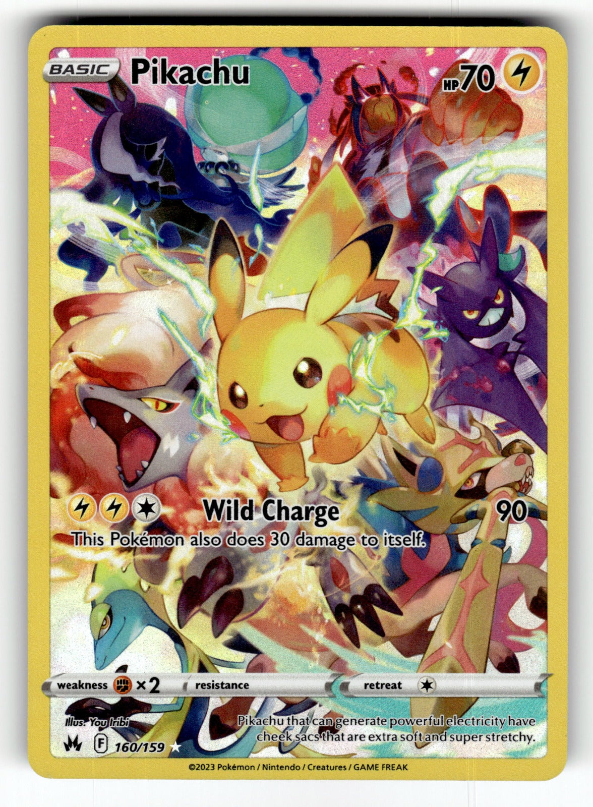 Pikachu (Secret) – 160/159 CRZ: SWSH: Crown Zenith Secret Rare Holo NM