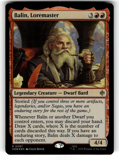 Balin, Loremaster – 87 HOB: The Hobbit R Foil NM