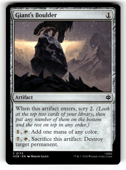 Giant's Boulder – 173 HOB: The Hobbit C NM