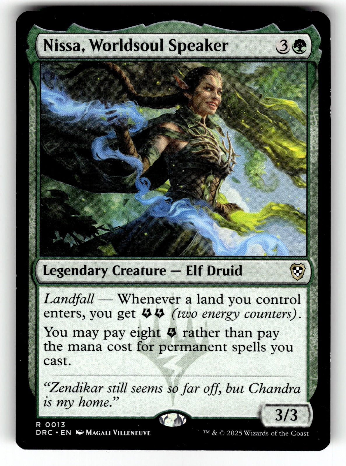 Nissa, Worldsoul Speaker – 13 DRC: Commander: Aetherdrift R LP