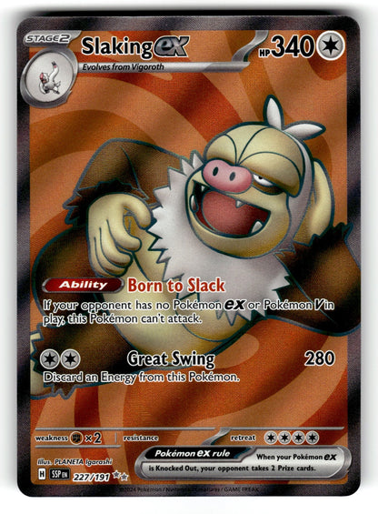 Slaking ex – 227/191 SSP: SV08: Surging Sparks Ultra Rare HoloNM