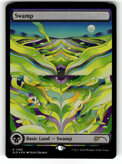 Swamp (Rainbow Foil) – 1480 SLD: Secret Lair Drop Series R Foil NM