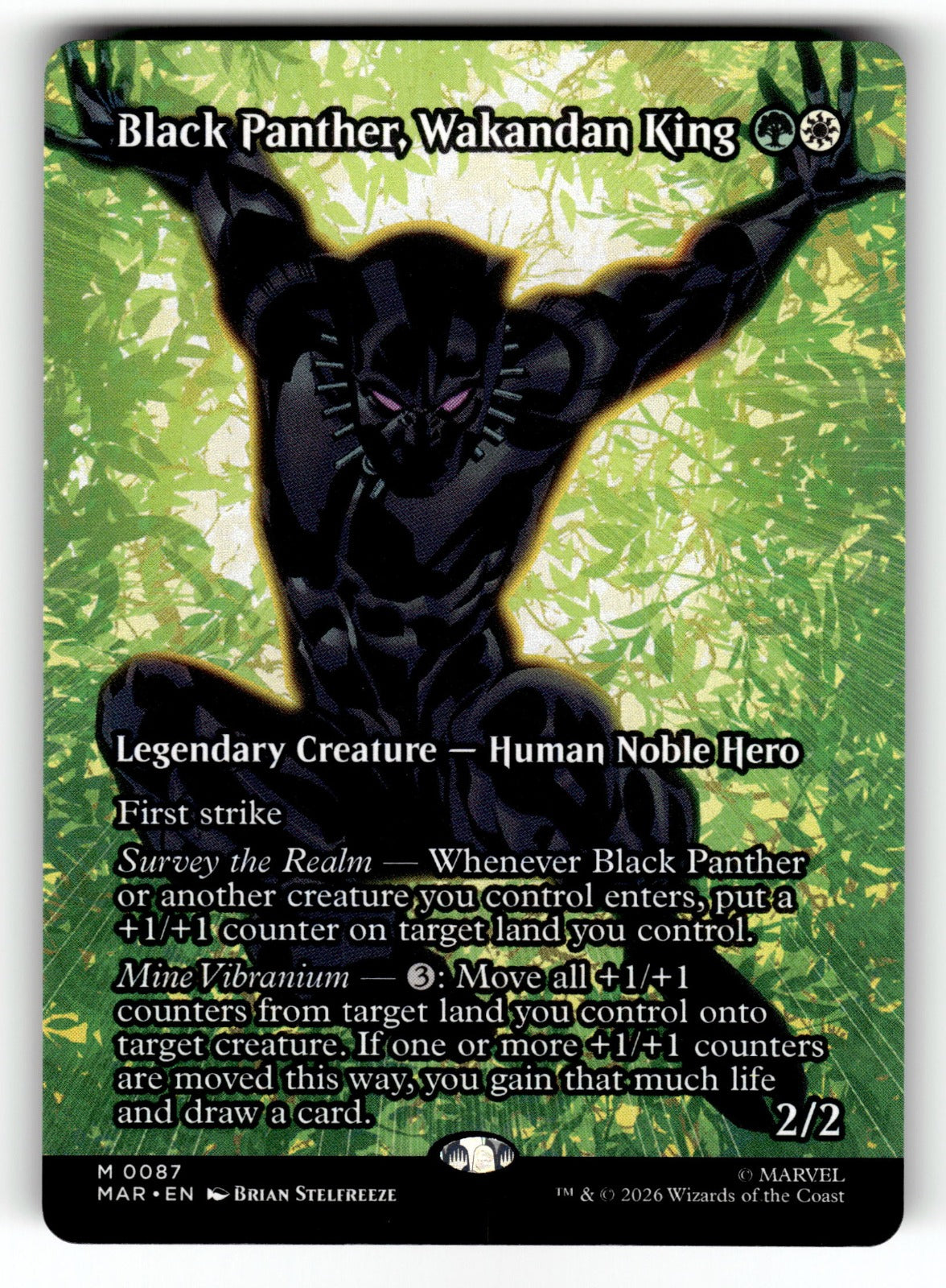 Black Panther, Wakandan King (Borderless) – 87 MAR: Marvel Universe Eternal-Legal M NM