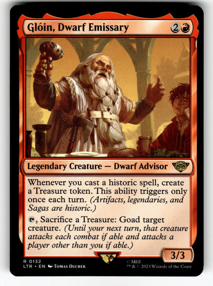 Gloin, Dwarf Emissary – 132 LTR: Universes Beyond: The Lord of the Rings: Tales of Middle-earth R NM
