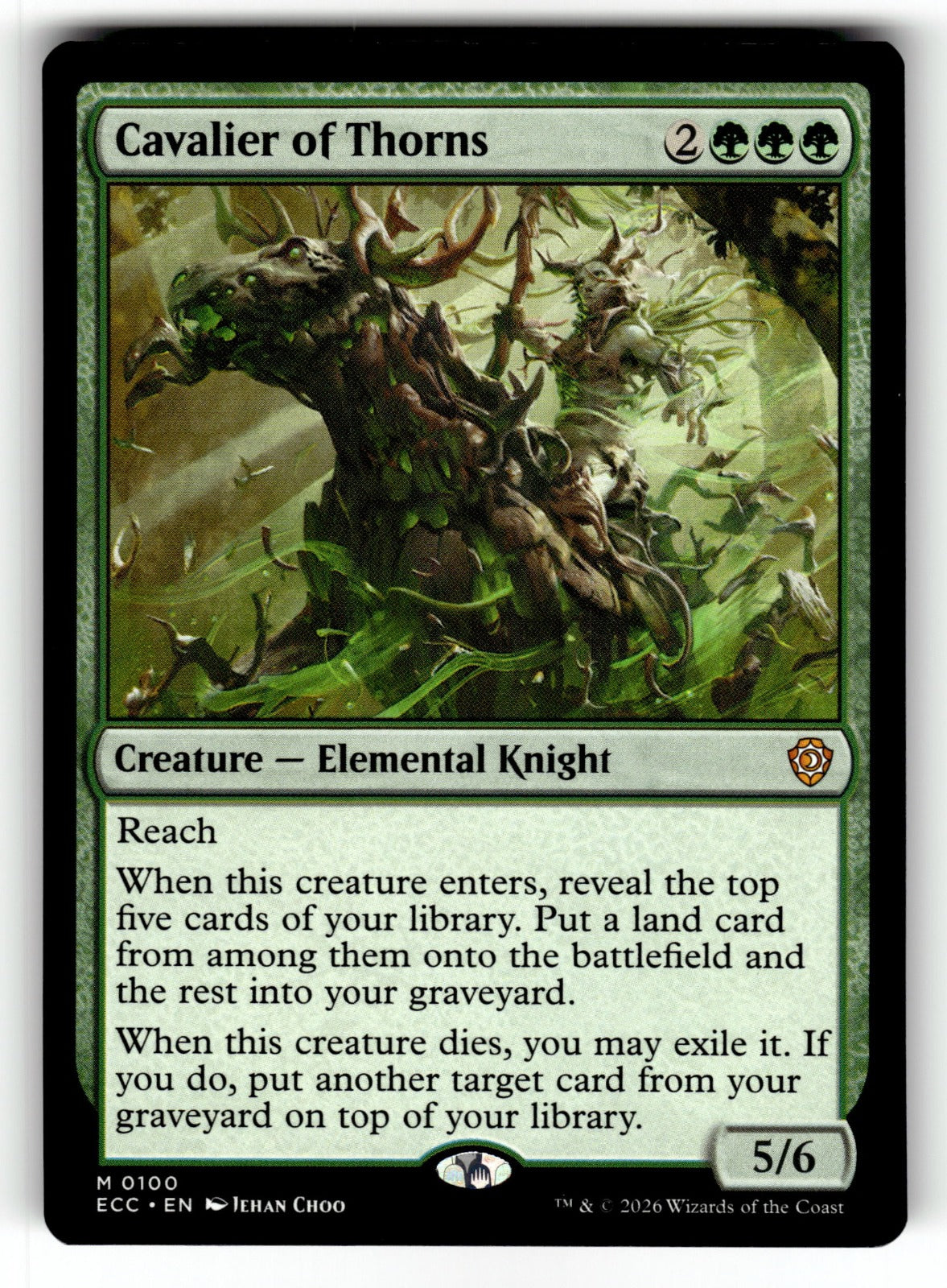 Cavalier of Thorns – 100 ECC: Commander: Lorwyn Eclipsed M NM
