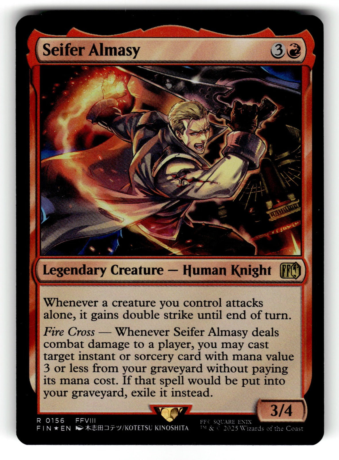 Seifer Almasy – 156 FIN: FINAL FANTASY R Foil NM