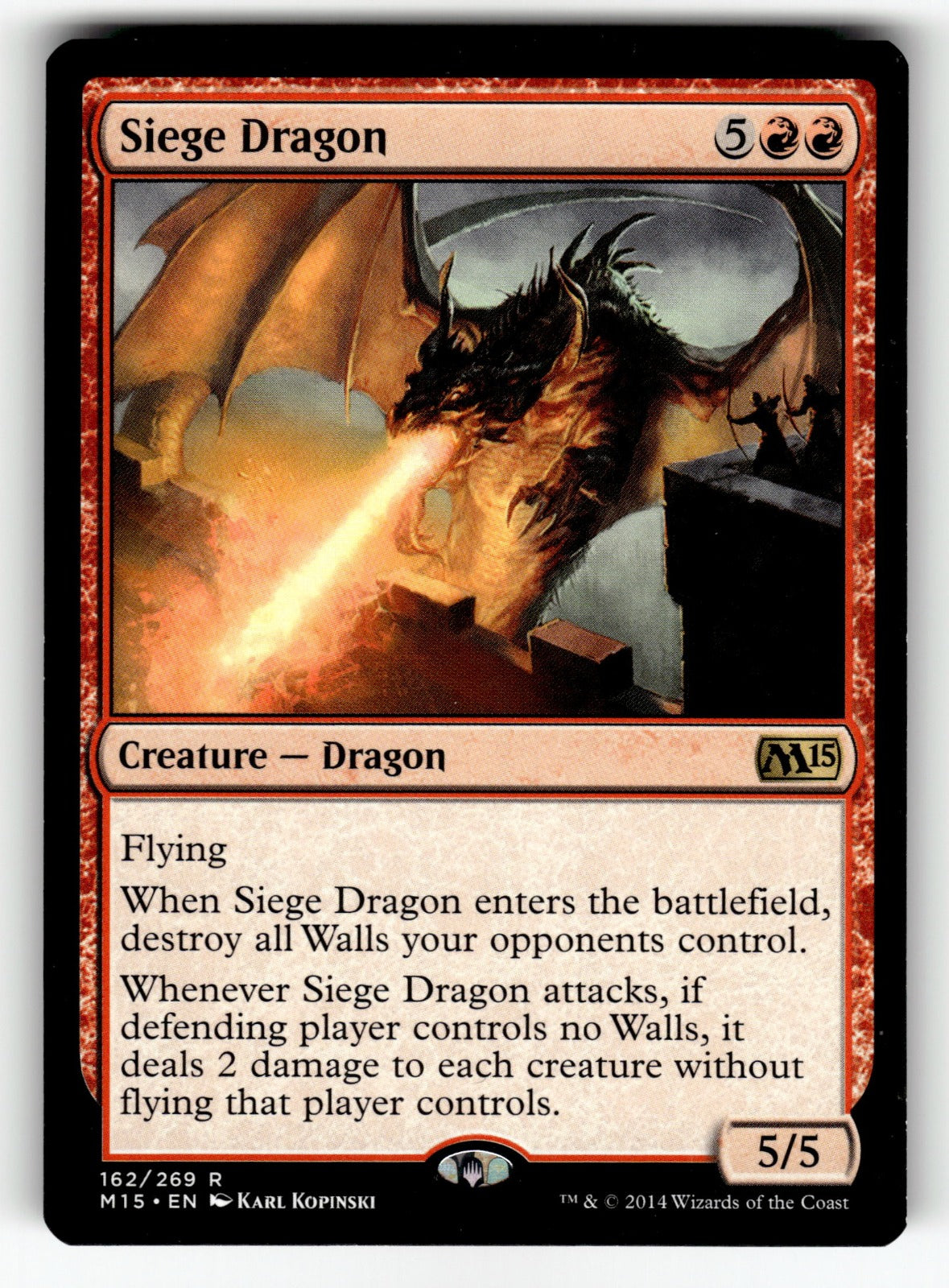 Siege Dragon – 162 M15: Magic 2015 (M15) R NM