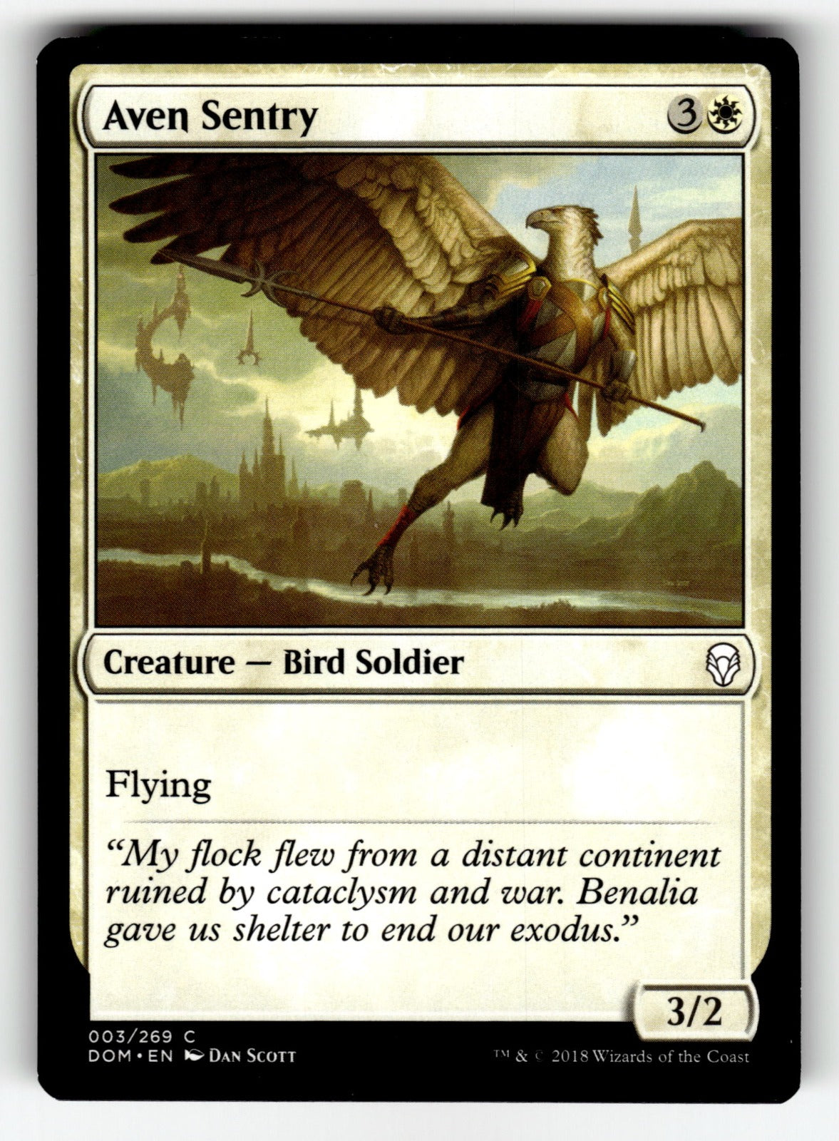 Aven Sentry – 3 DOM: Dominaria C NM