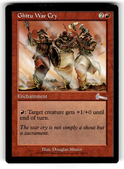 Ghitu War Cry – 78 ULG: Urza's Legacy U LP