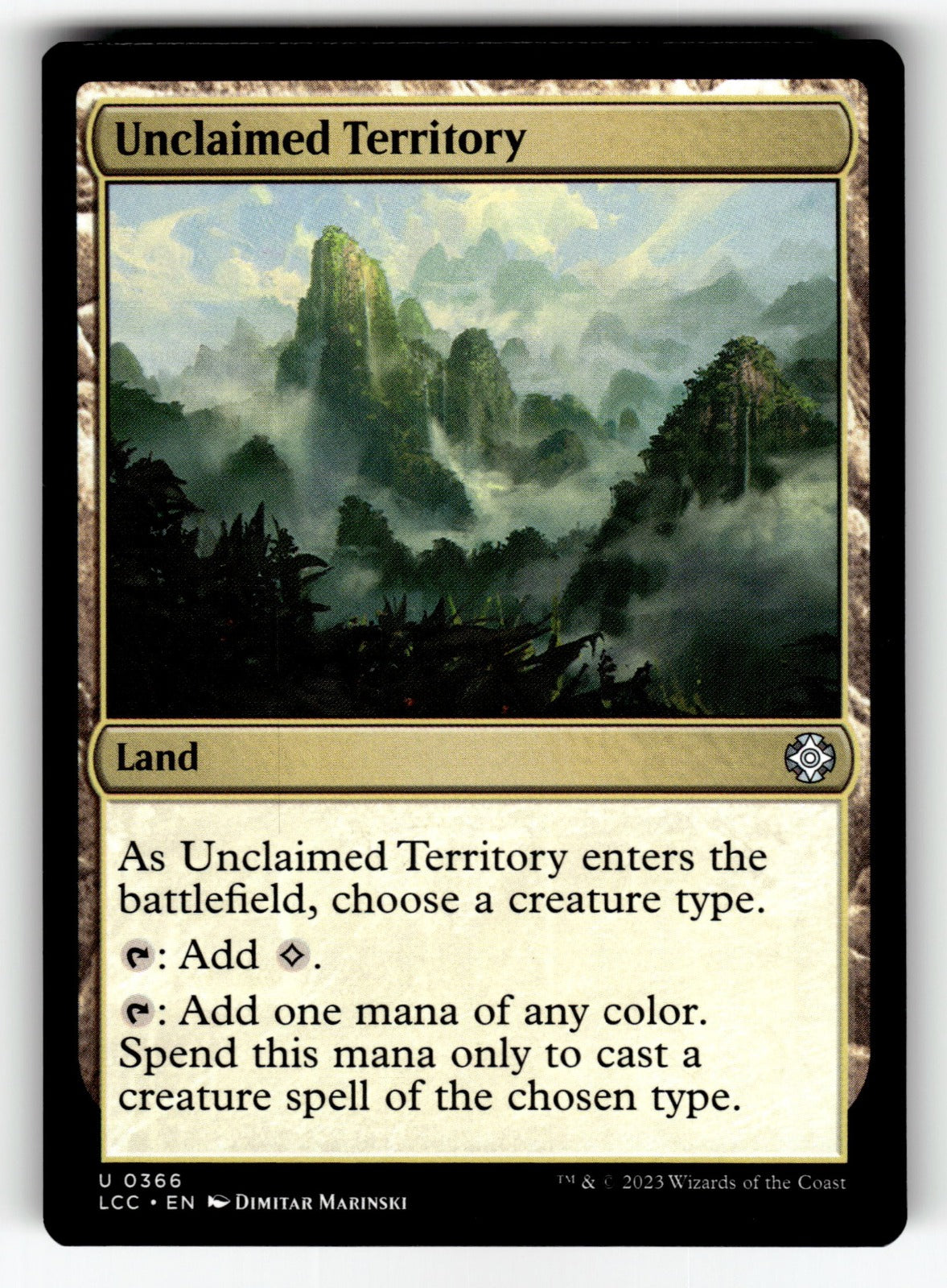 Unclaimed Territory – 366 LCC: Commander: The Lost Caverns of Ixalan U NM