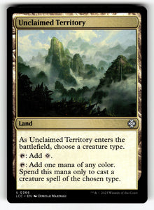 Unclaimed Territory – 366 LCC: Commander: The Lost Caverns of Ixalan U NM