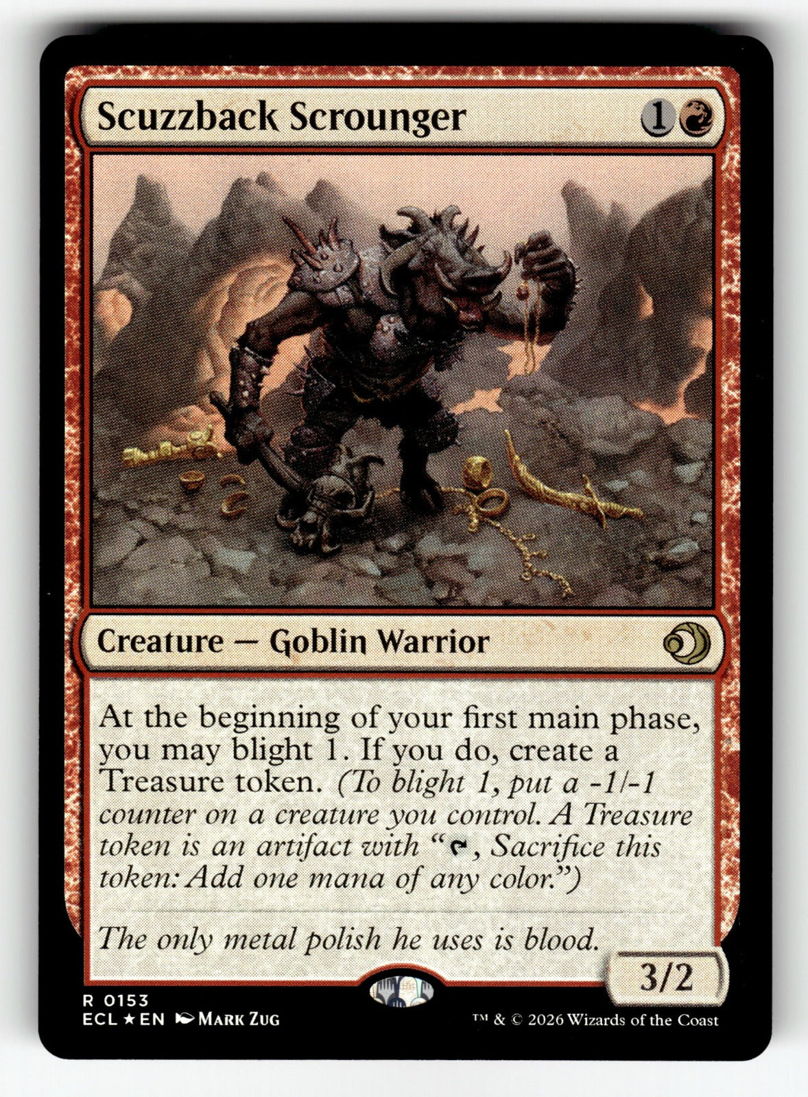 Scuzzback Scrounger – 153 ECL: Lorwyn Eclipsed R Foil NM