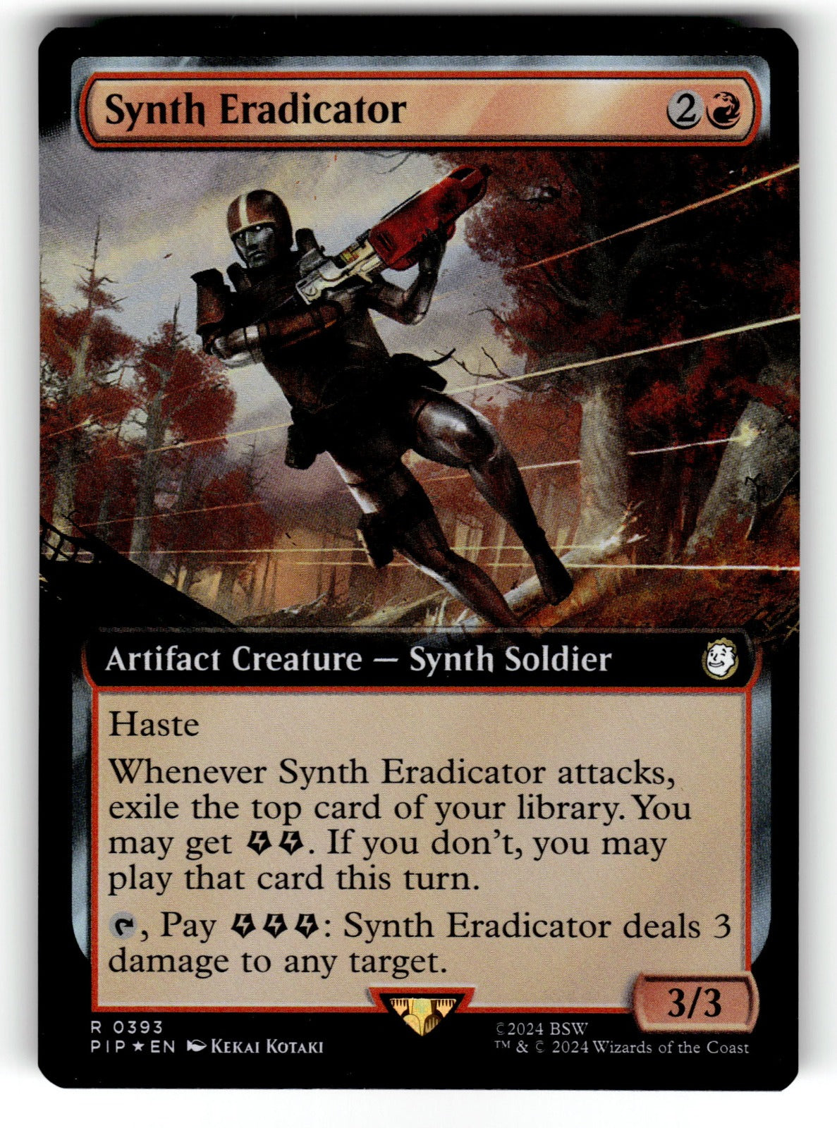 Synth Eradicator (Extended Art) – 393 PIP: Universes Beyond: Fallout R Foil NM
