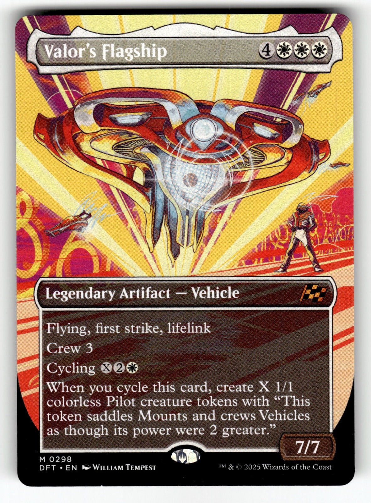 Valor's Flagship (Borderless) – 298 DFT: Aetherdrift M NM