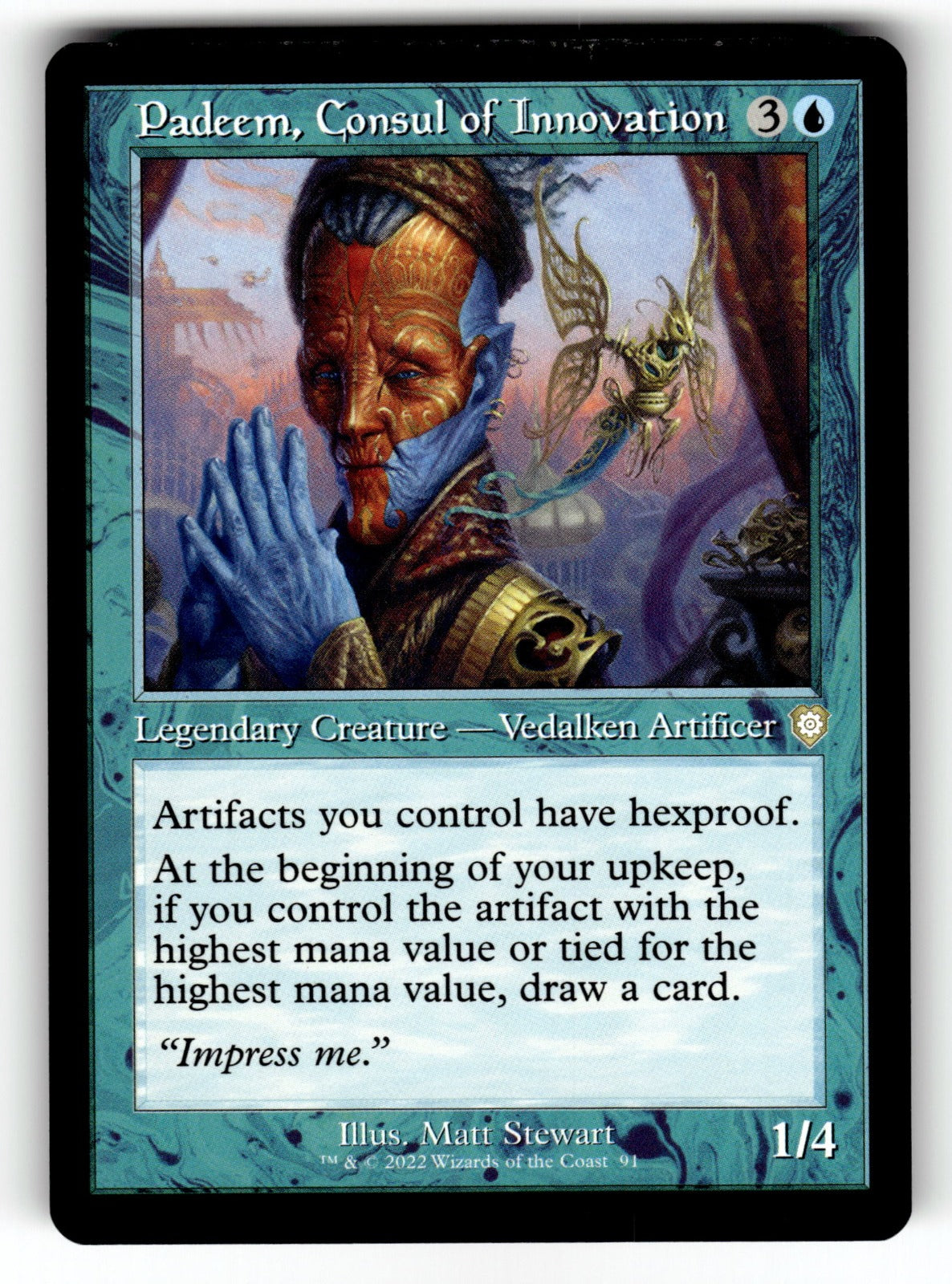Padeem, Consul of Innovation (Retro Frame) – 91 BRC: Commander: The Brothers' War R NM