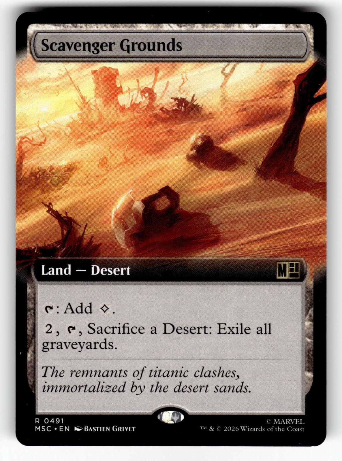 Scavenger Grounds (Extended Art) – 491 MSC: Commander: Marvel Super Heroes R NM