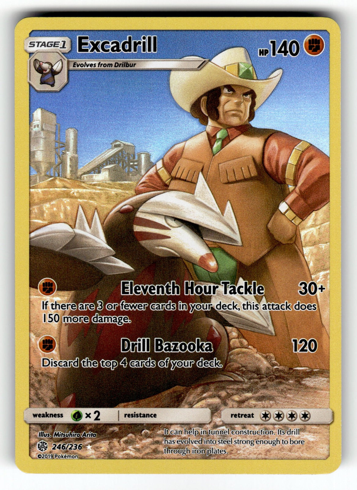 Excadrill (Secret) – 246/236 SM12: SM - Cosmic Eclipse Secret Rare Holo NM