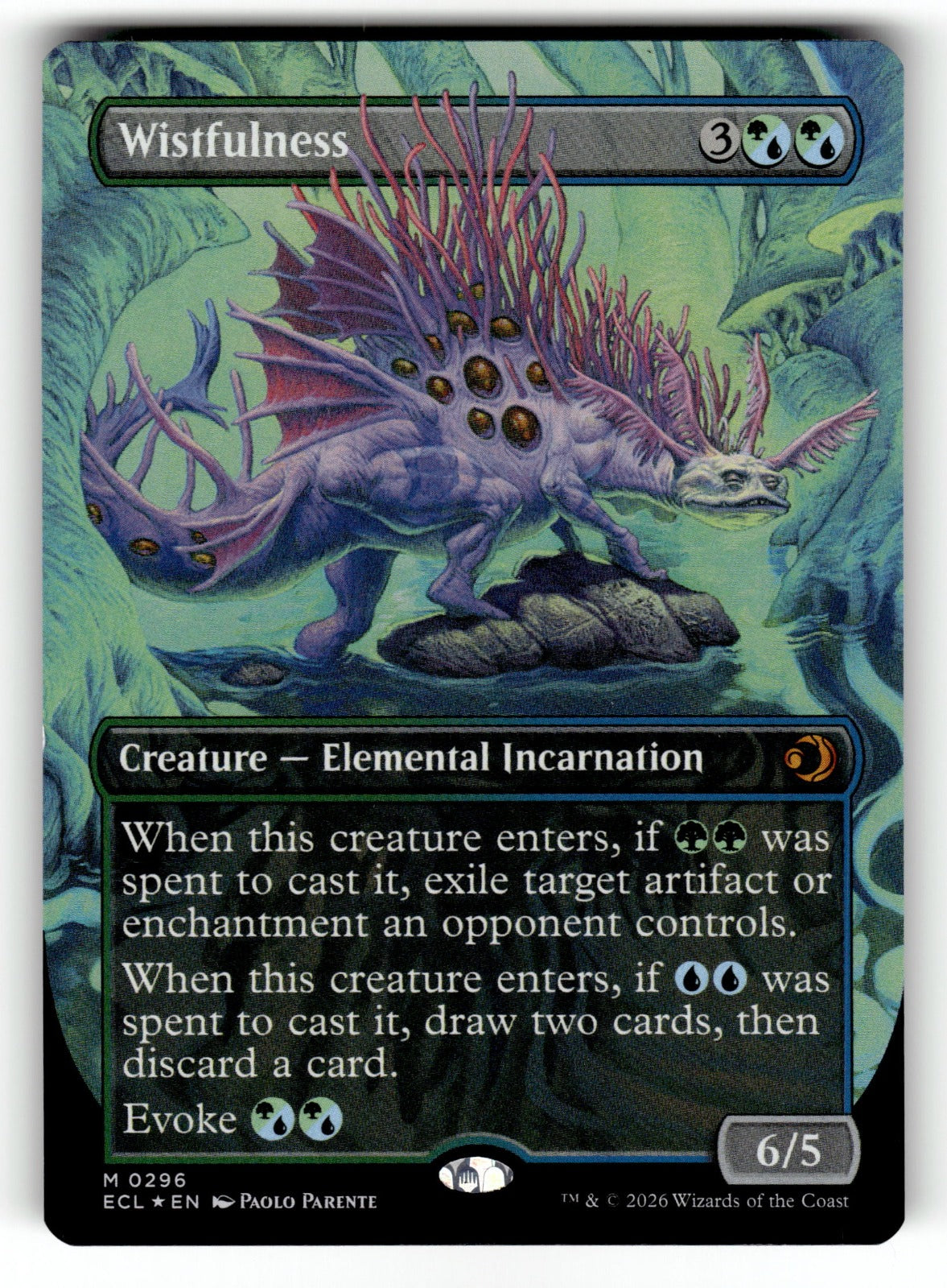 Wistfulness (Borderless) – 296 ECL: Lorwyn Eclipsed M Foil NM
