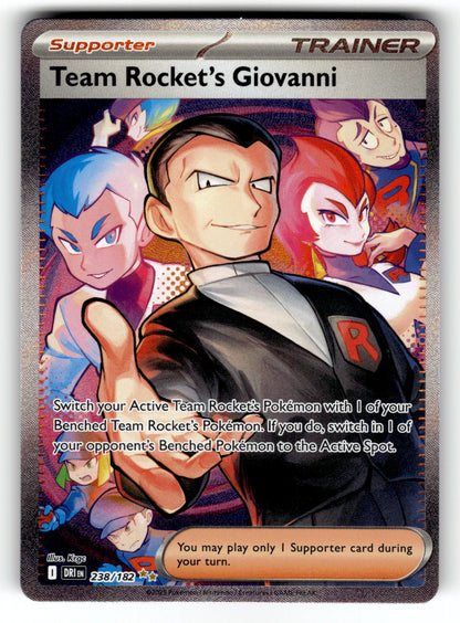 Team Rocket's Giovanni – 238/182 DRI: SV10: Destined Rivals Special Illustration Rare Holo LP