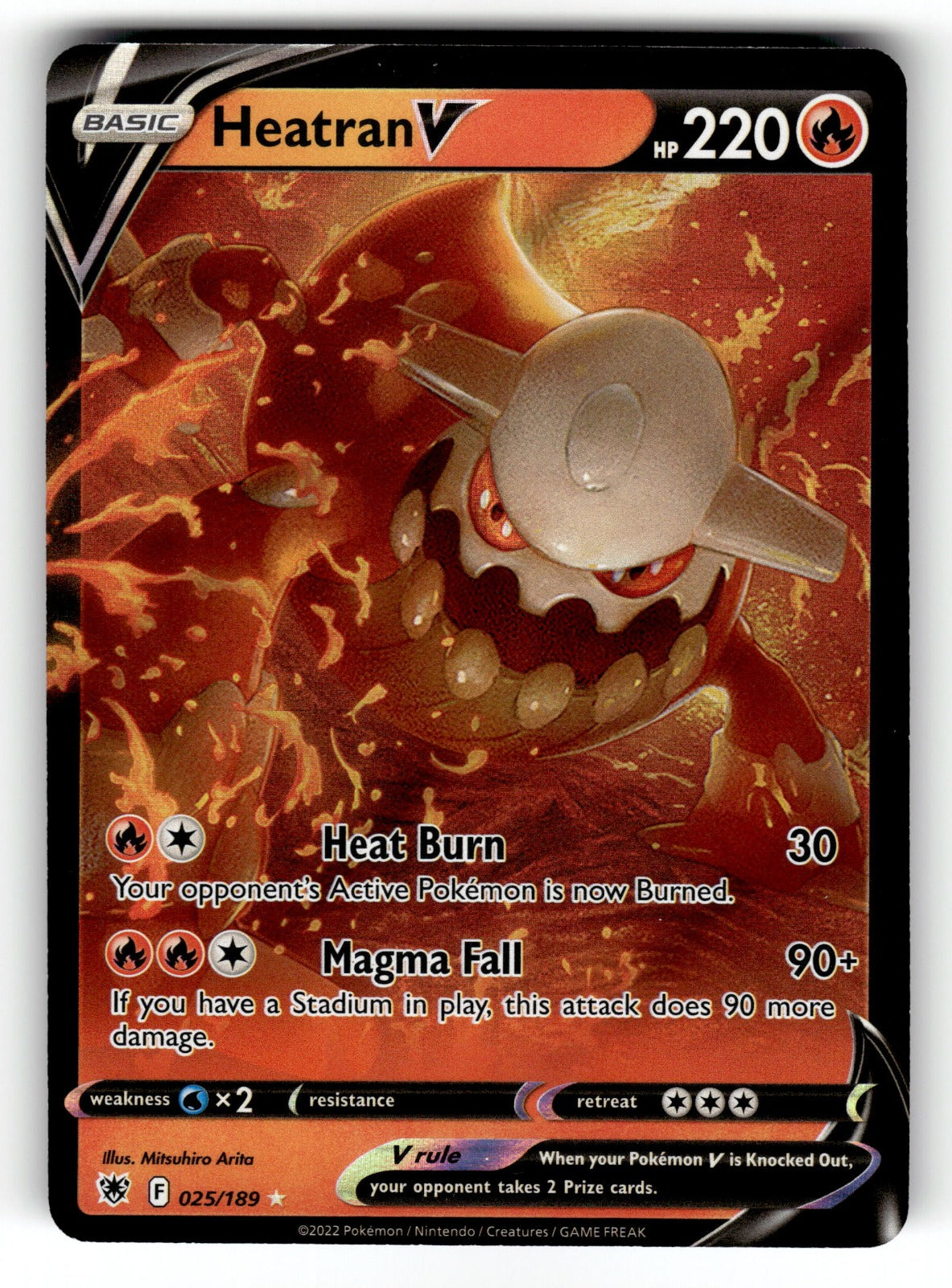 Heatran V – 025/189 SWSH10: SWSH10: Astral Radiance Ultra Rare Holo NM