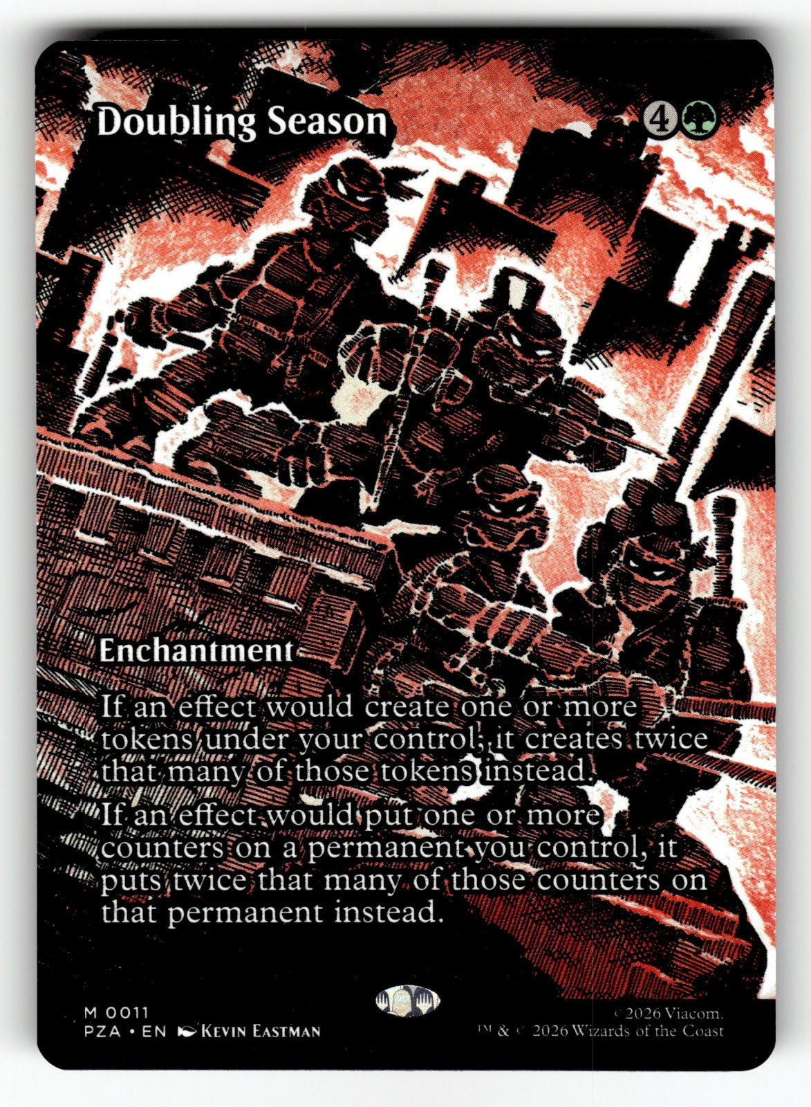 Doubling Season (Borderless) – 11 PZA: Teenage Mutant Ninja Turtles Source Material M NM