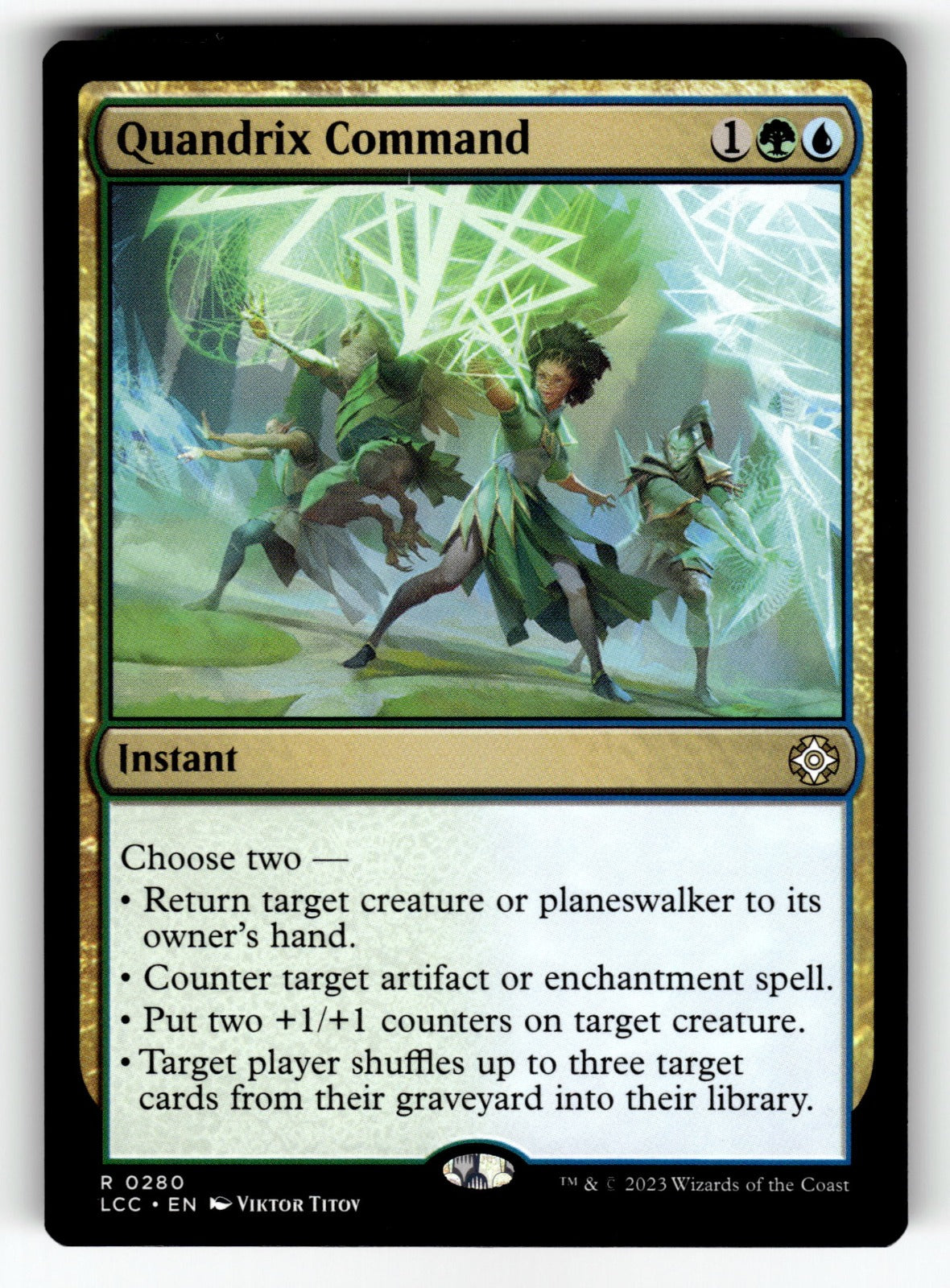 Quandrix Command – 280 LCC: Commander: The Lost Caverns of Ixalan R NM