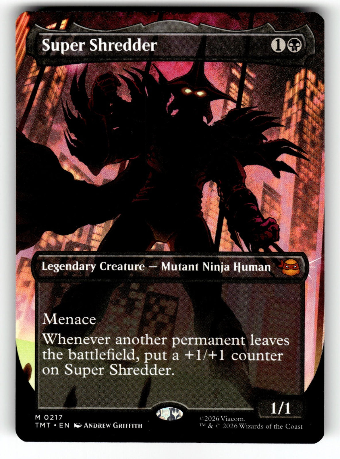 Super Shredder (Borderless) – 217 TMT: Teenage Mutant Ninja Turtles M NM