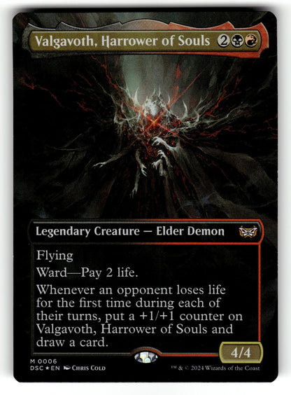 Valgavoth, Harrower of Souls (Borderless) – 6 DSC: Commander: Duskmourn: House of Horror M Foil NM