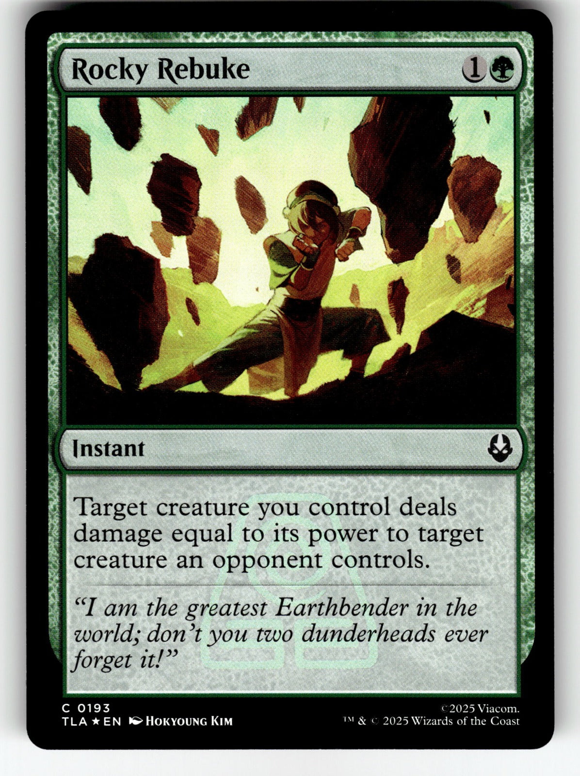 Rocky Rebuke – 193 TLA: Avatar: The Last Airbender C Foil NM