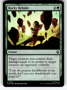 Rocky Rebuke – 193 TLA: Avatar: The Last Airbender C Foil NM