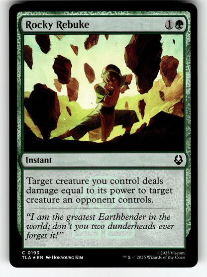 Rocky Rebuke – 193 TLA: Avatar: The Last Airbender C Foil NM