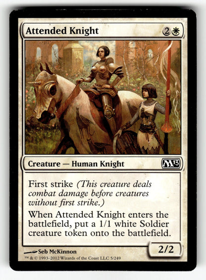 Attended Knight – 5 M13: Magic 2013 (M13) C NM