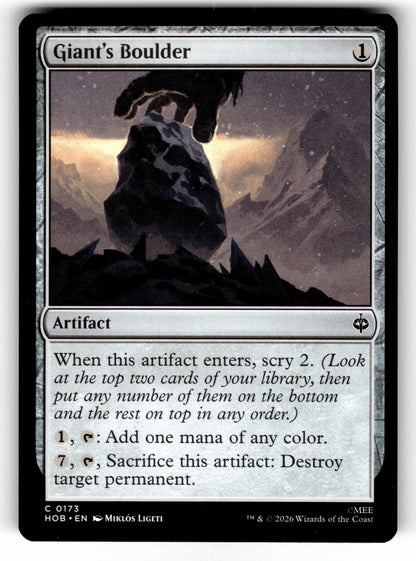 Giant's Boulder – 173 HOB: The Hobbit C Foil NM