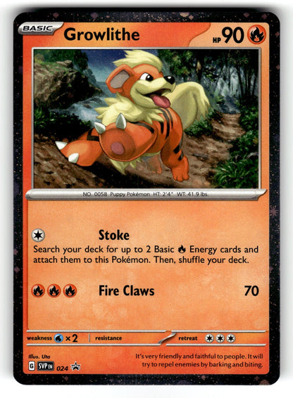 Growlithe - – 024 SVP: SV: Scarlet & Violet Promo Cards Promo Holo NM