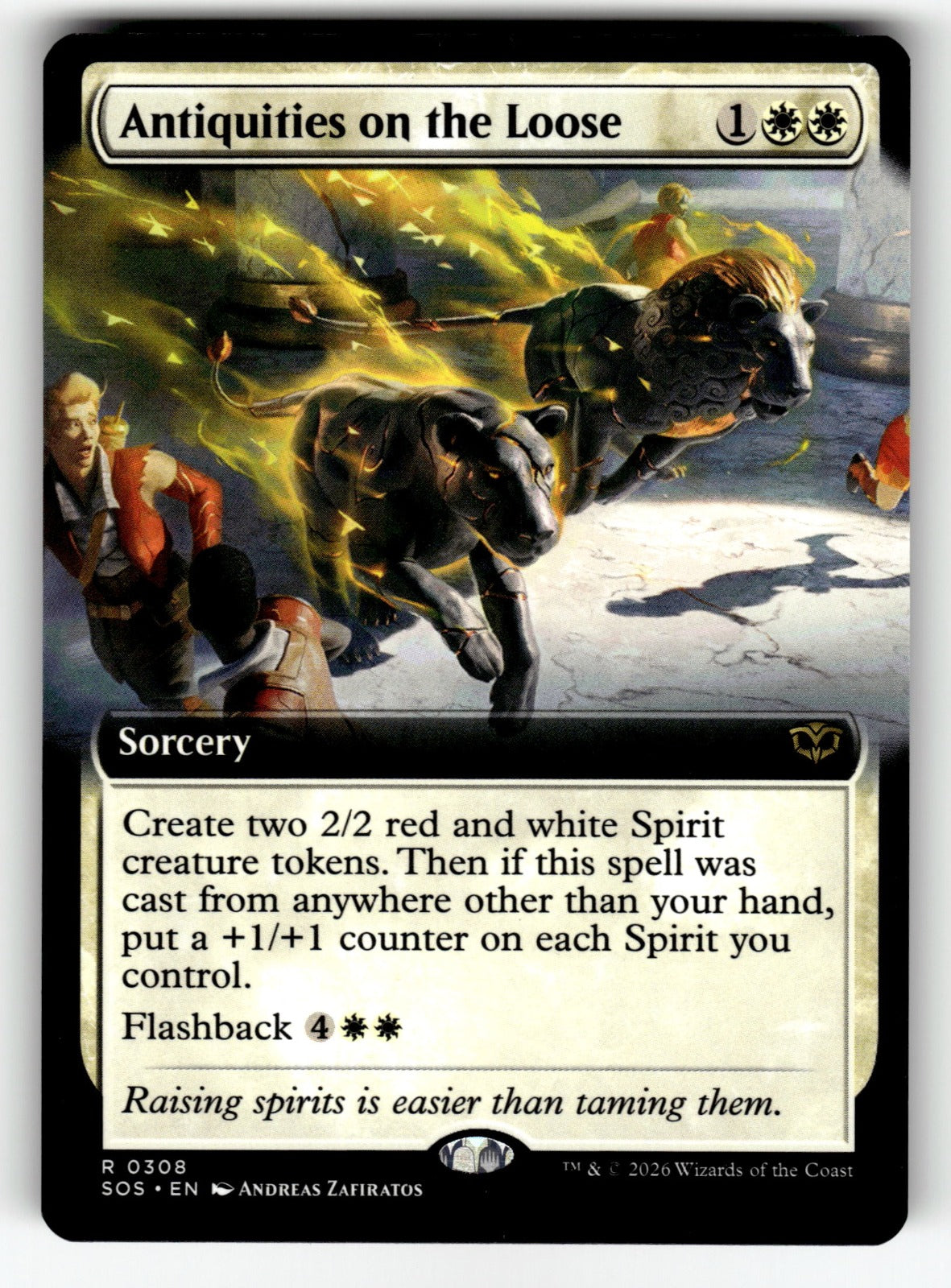 Antiquities on the Loose (Extended Art) – 308 SOS: Secrets of Strixhaven R NM