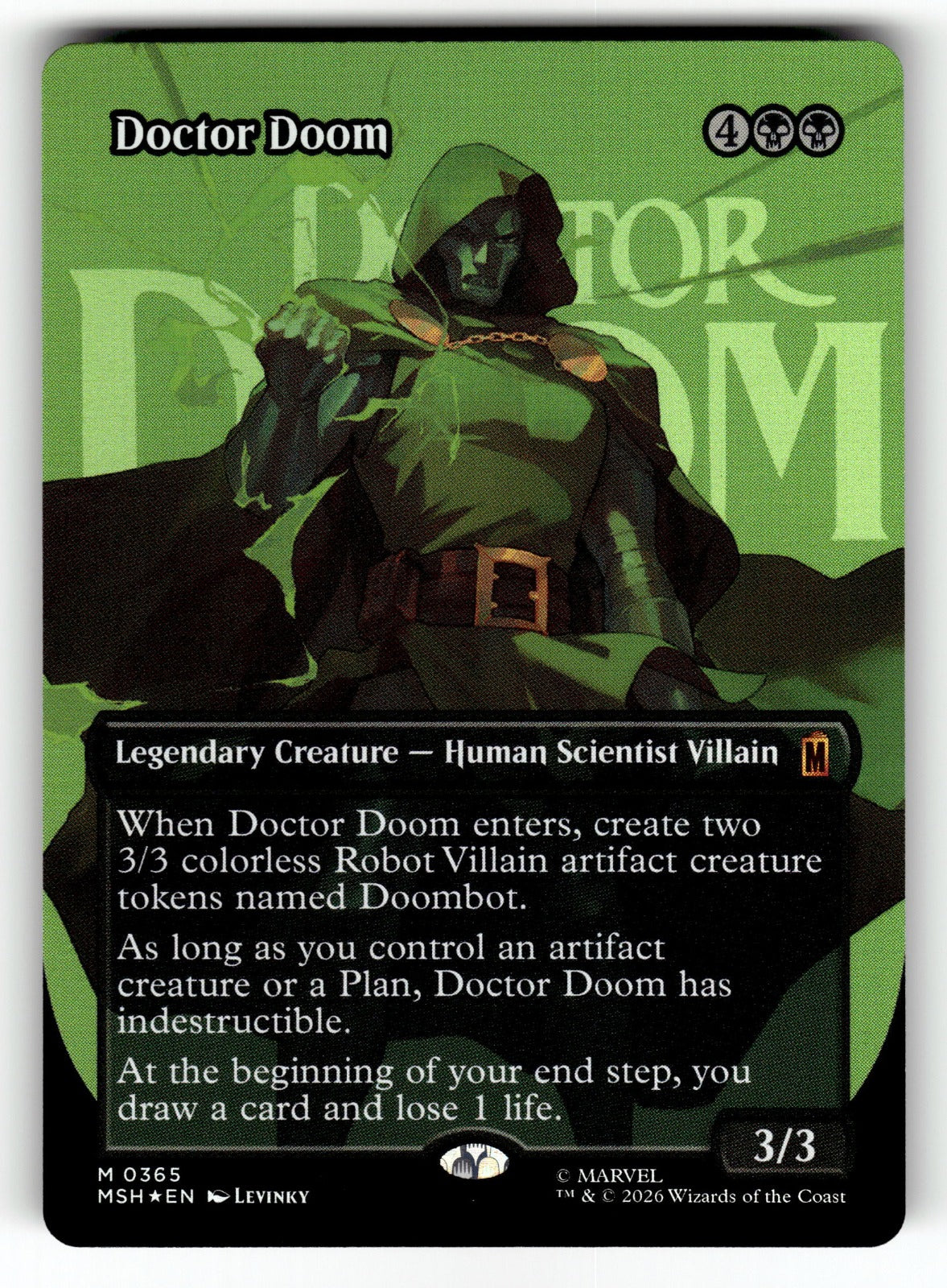 Doctor Doom (Borderless) () – 365 MSH: Marvel Super Heroes M Foil NM