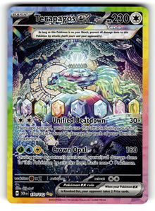 Terapagos ex – 170/142 SCR: SV07: Stellar Crown Special Illustration Rare HoloNM