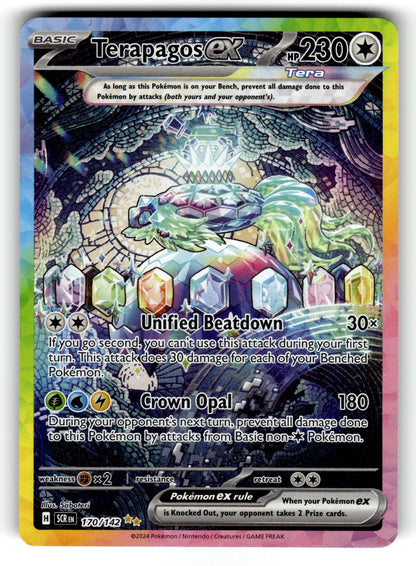 Terapagos ex – 170/142 SCR: SV07: Stellar Crown Special Illustration Rare HoloNM