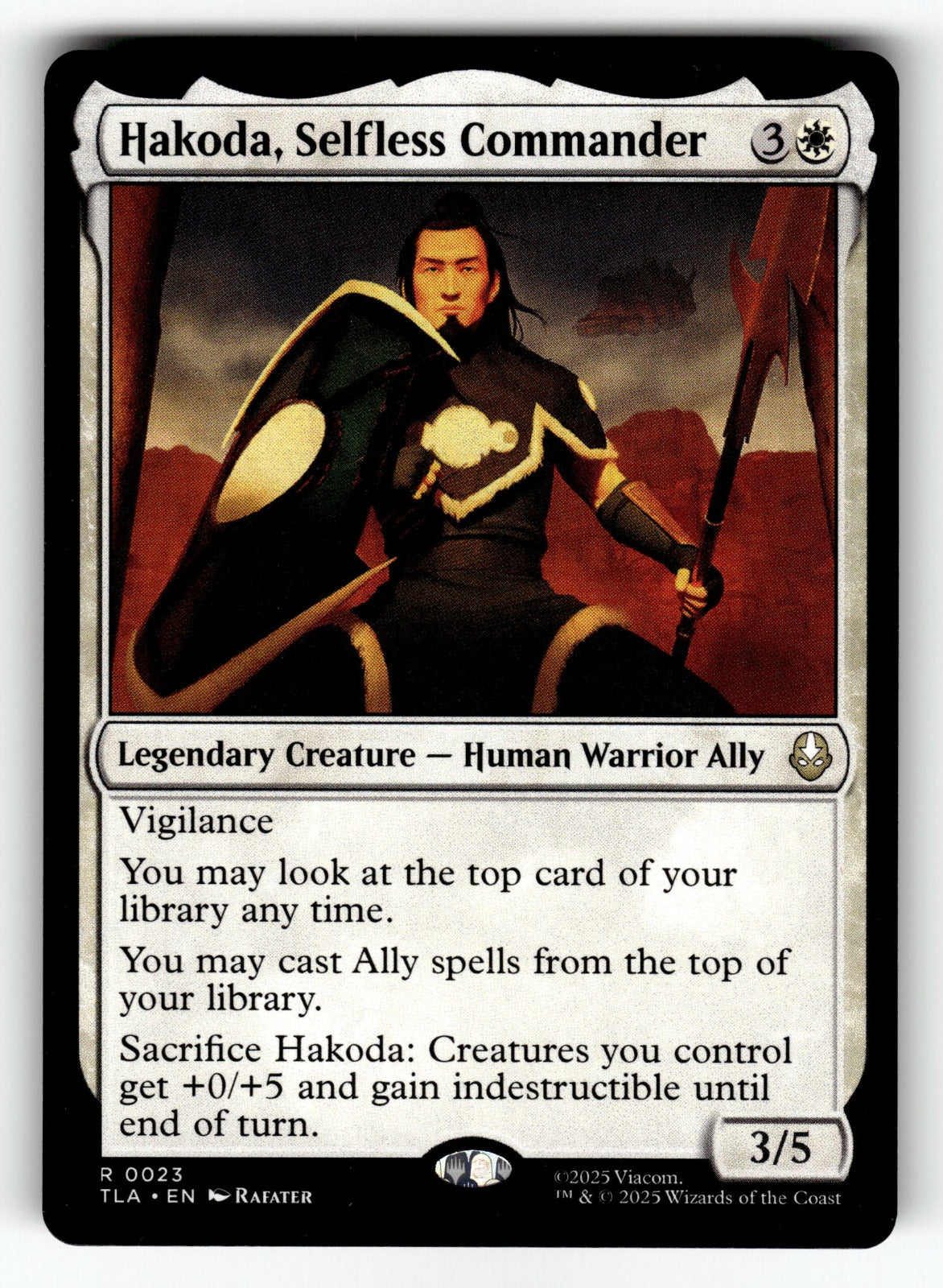 Hakoda, Selfless Commander – 23 TLA: Avatar: The Last Airbender R NM