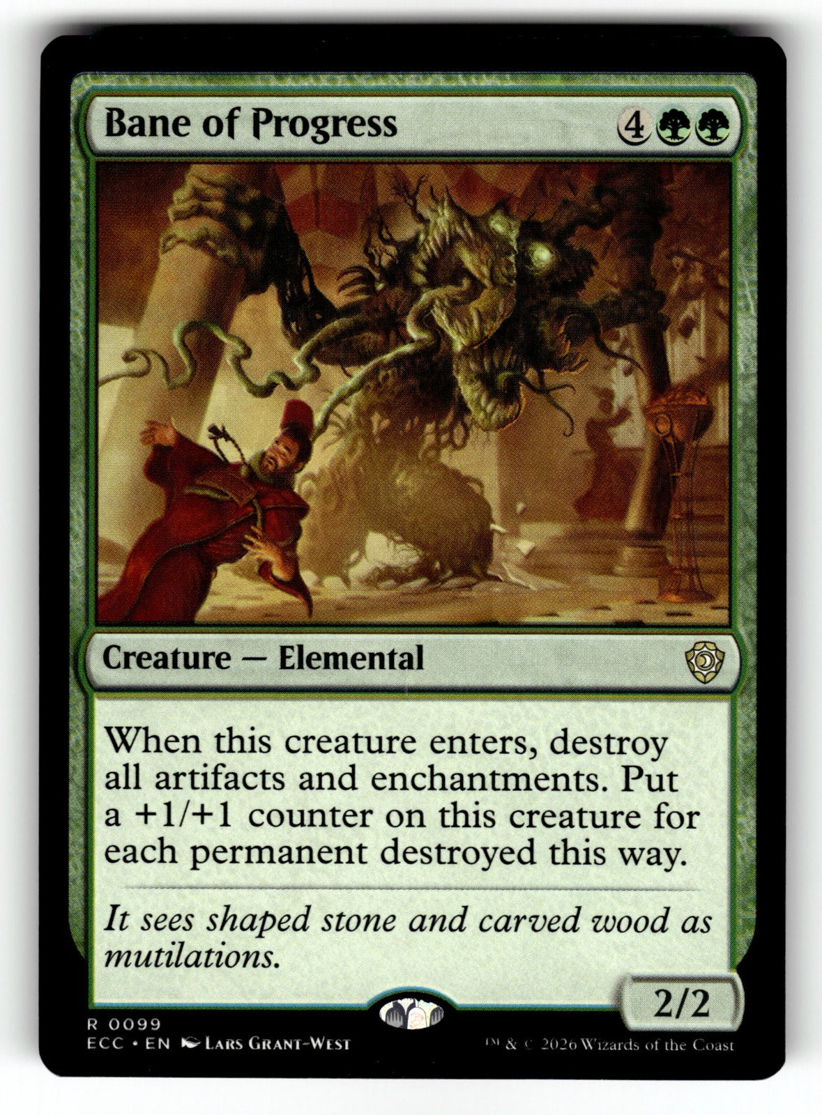 Bane of Progress – 99 ECC: Commander: Lorwyn Eclipsed R NM