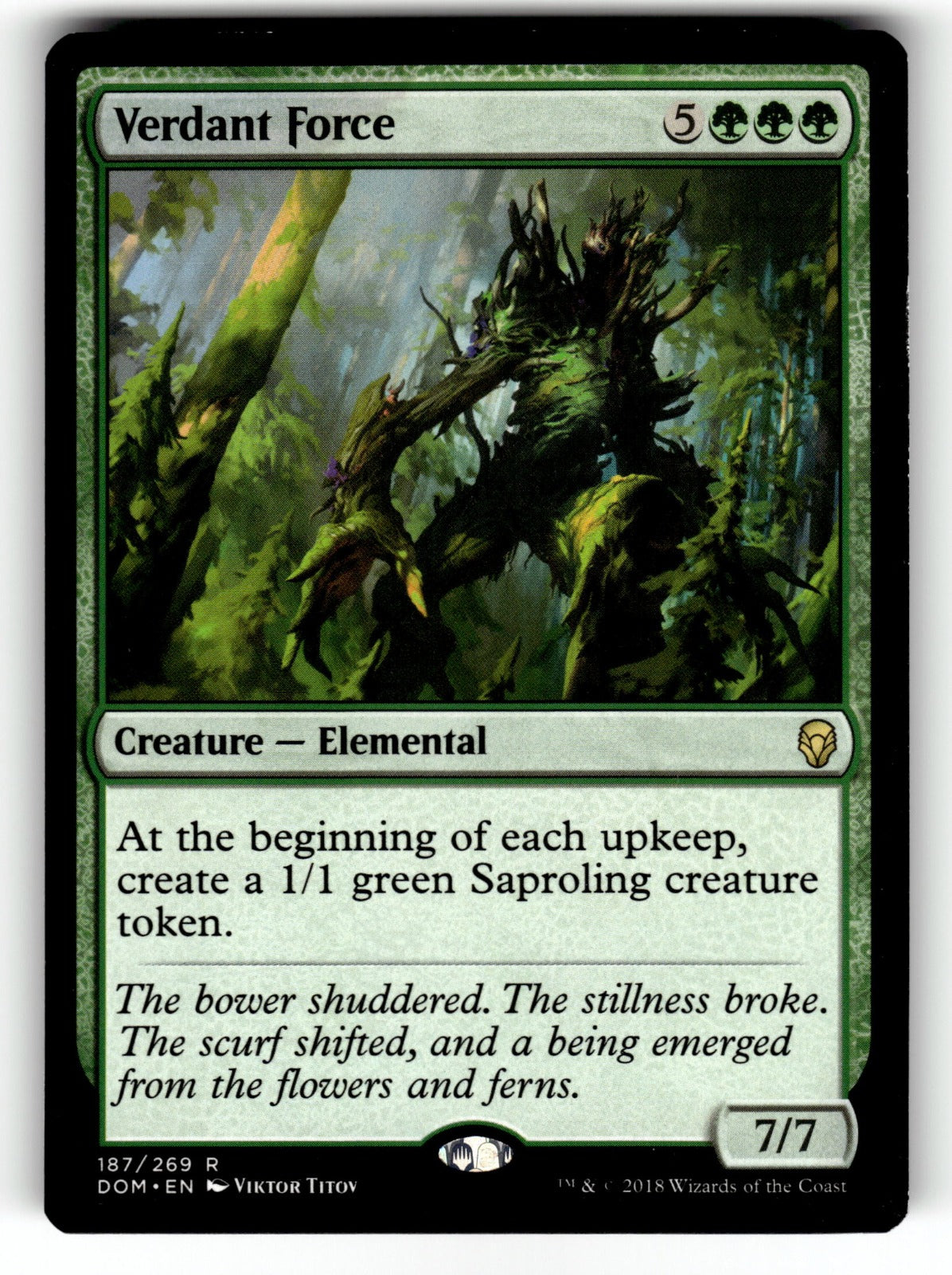 Verdant Force – 187 DOM: Dominaria R LP