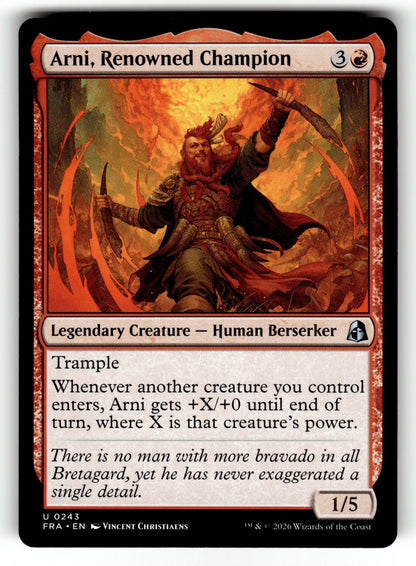 Arni, Renowned Champion – 243 FRA: Reality Fracture U NM