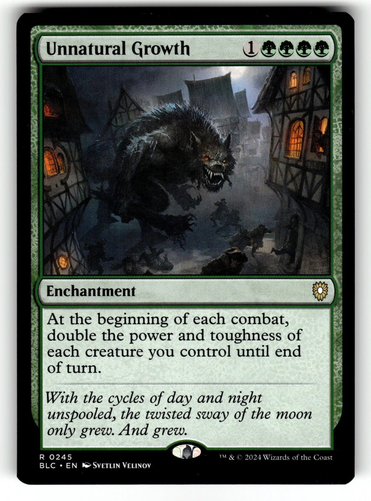 Unnatural Growth – 245 BLC: Commander: Bloomburrow R NM