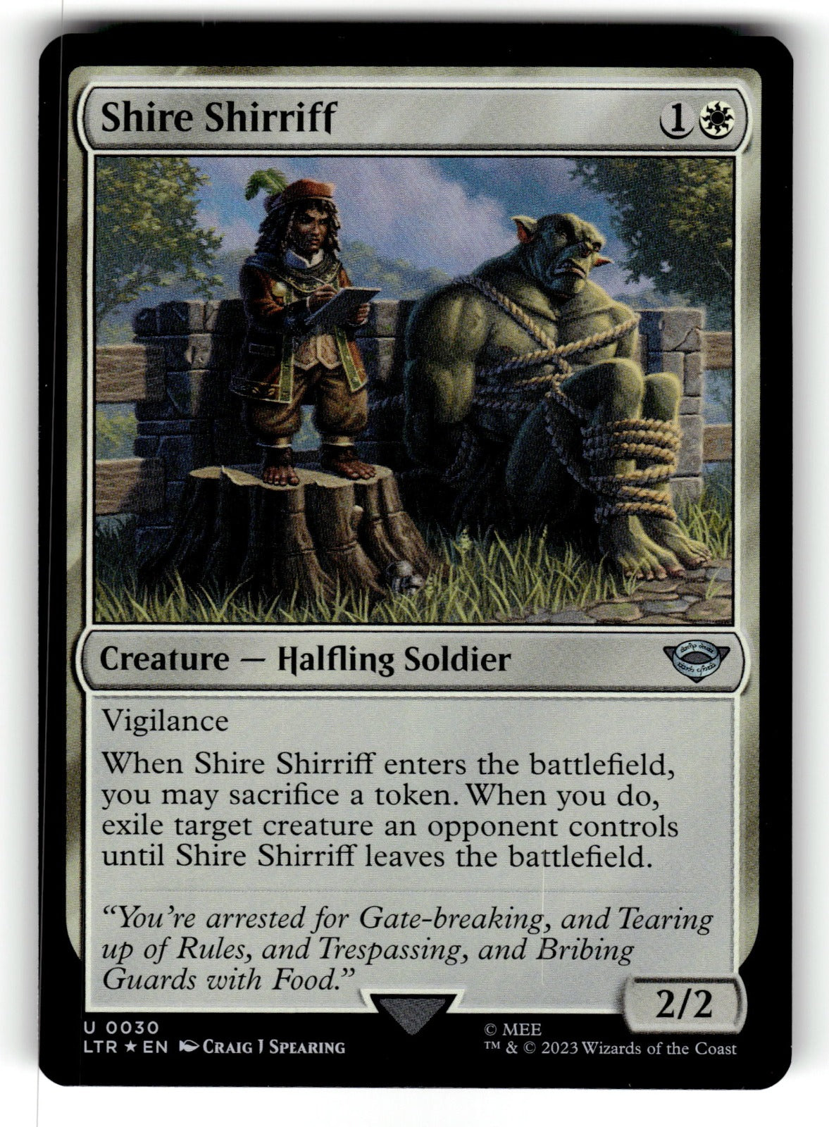 Shire Shirriff – 30 LTR: Universes Beyond: The Lord of the Rings: Tales of Middle-earth U Foil NM