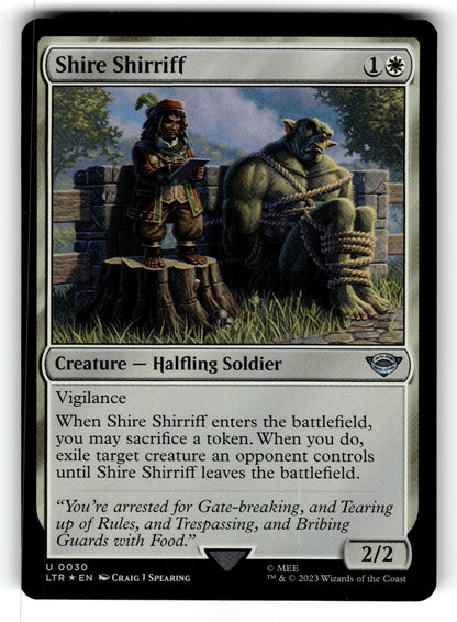 Shire Shirriff – 30 LTR: Universes Beyond: The Lord of the Rings: Tales of Middle-earth U Foil NM