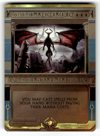 Omniscience – 34 MPS2: Masterpiece Series: Amonkhet Invocations M Foil NM