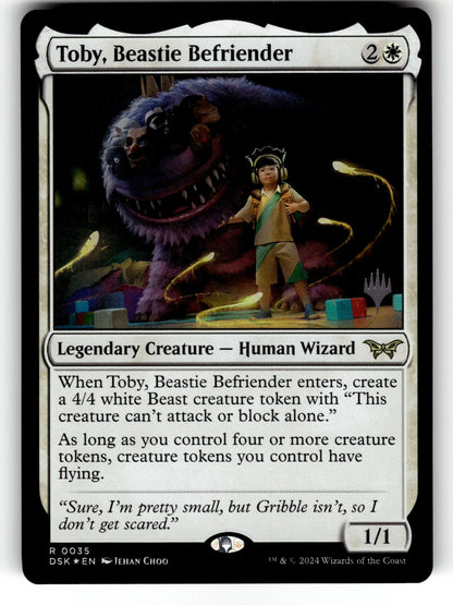 Toby, Beastie Befriender – 35 PPDSK: Promo Pack: Duskmourn: House of Horror R Foil NM