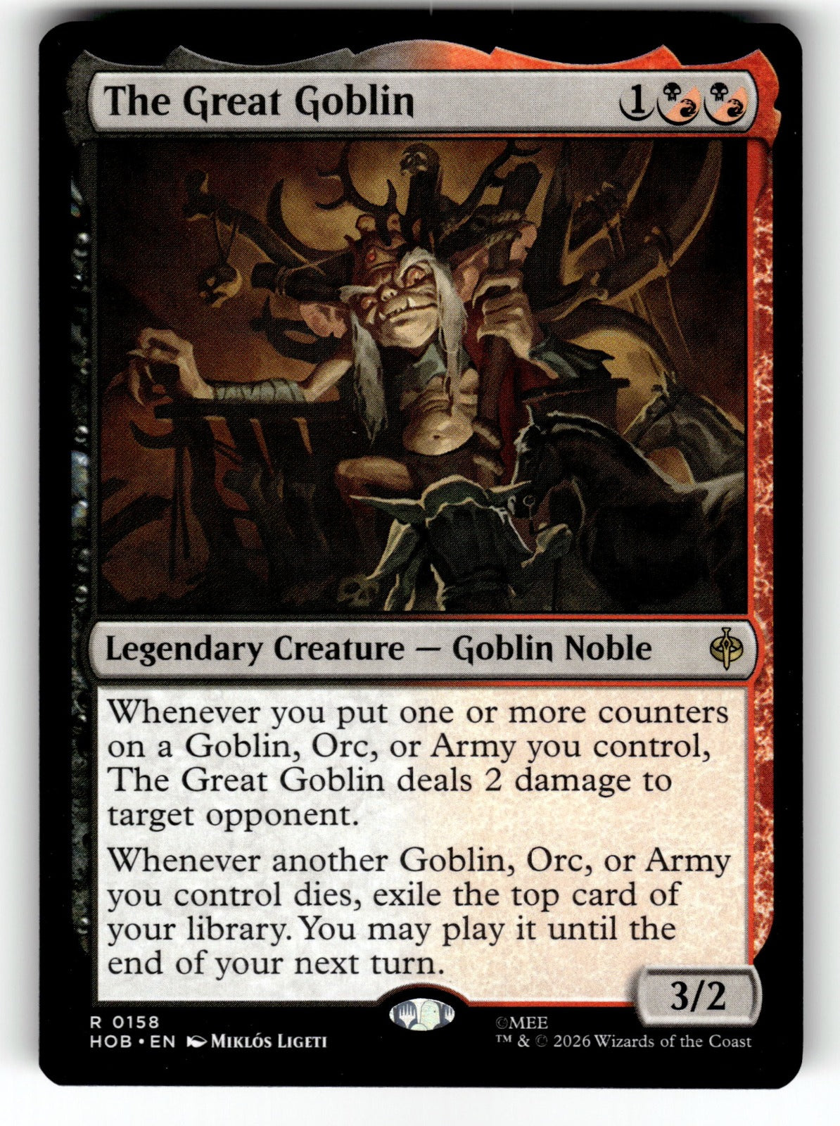 The Great Goblin – 158 HOB: The Hobbit R NM