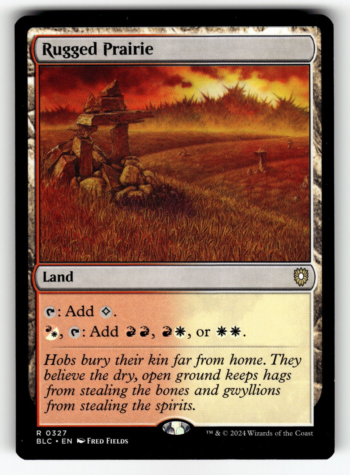 Rugged Prairie – 327 BLC: Commander: Bloomburrow R NM